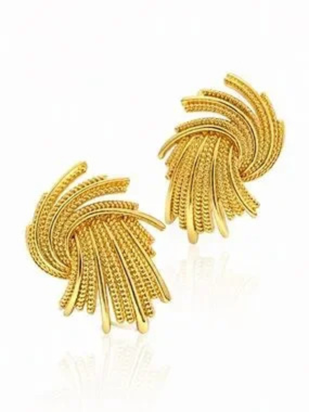 Gold Swirl Statement Earrings